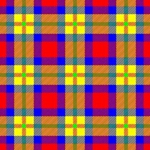 Scotland Scottish traditional tartan chequered checkered red blue green yellow orange preppy student school uniform