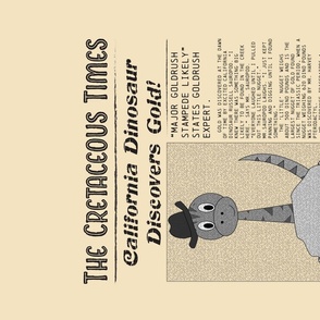 Dinosaur Newspaper Gold Headline