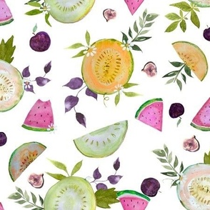 Summer Melons Watercolor