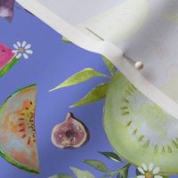 Summer Melons Watercolor// Periwinkle 