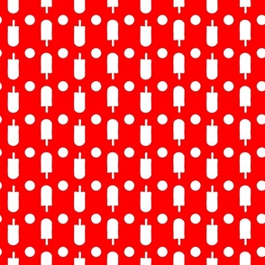 Ice Lolly Popsicle Polka dots on ice lolly red