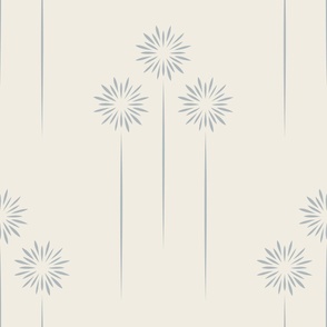 Flower Trios _ Creamy White_ French Gray _ Floral