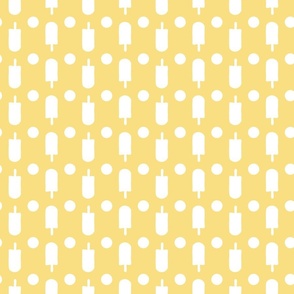 Ice Lolly Popsicle Polka dots on Sunshine Yellow