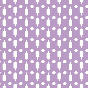 Ice Lolly Popsicle Polka dots on Crocus Petal Lilac