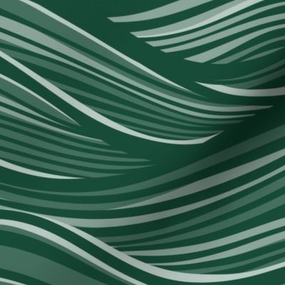 The High Seas- Dark Green- Ocean Waves- Japanese Sea Wallpaper- Beach- Sea Side- Beach Home Decor- Summer- Extra Large Scale