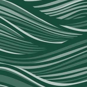 The High Seas- Dark Green- Ocean Waves- Japanese Sea Wallpaper- Beach- Sea Side- Beach Home Decor- Summer- Extra Large Scale