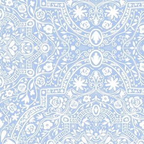 summer festival blue white wallpaper scale