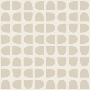 Gumdrops | bone beige, creamy white 02 | geometric