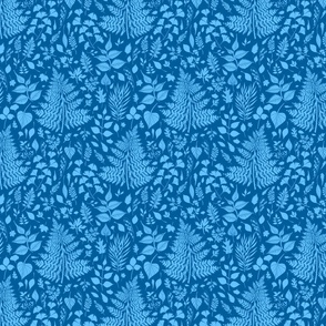 Cyanotype Garden (small scale royal blue)