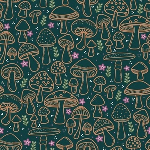 Meadow Mushrooms - Green