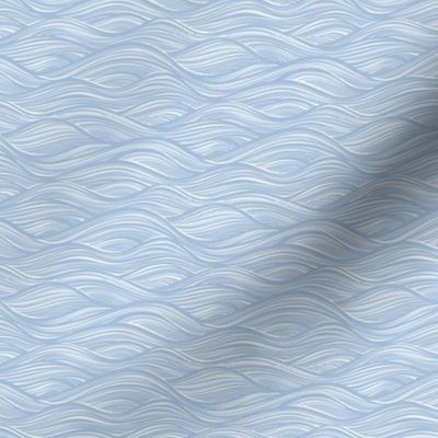 The High Seas- Sky Blue- Soft Pastel Blue Ocean Waves- Japanese Sea Wallpaper- Beach- Sea Side- Beach Home Decor- Summer- Petal Solids Coordinate Sky Blue- Mini