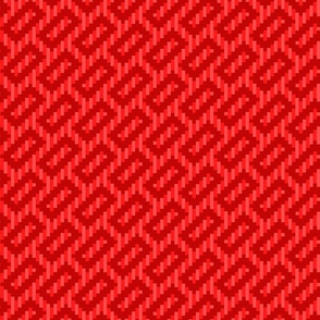Coffin Basketweave Red