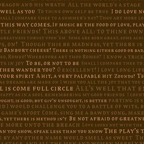 Shakespeare Quotes Large Brown