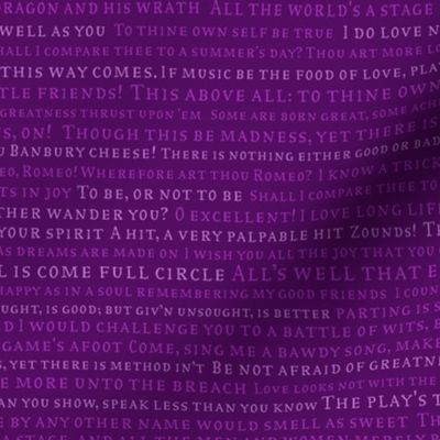 Shakespeare Quotes Large Purple