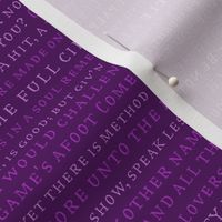 Shakespeare Quotes Large Purple