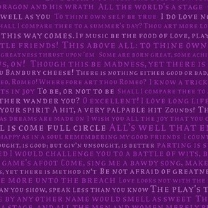 Shakespeare Quotes Large Purple