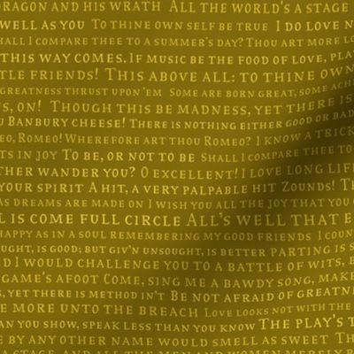 Shakespeare Quotes Large Goosey Yellow Green