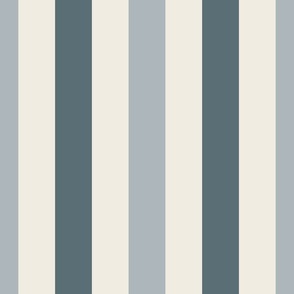 Spaced Stripes | Creamy White, French Gray, Marble Blue | Stripe
