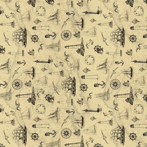 Rotated- Vintage Nautical Pattern