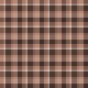 Plaid - Brown and Peach