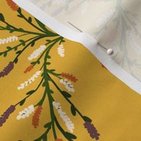 Criss Cross Floral Branches - yellow