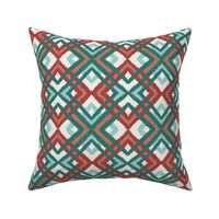 Ikat Checks - Red and Green