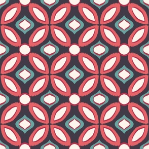 Ikat Floral - Red 