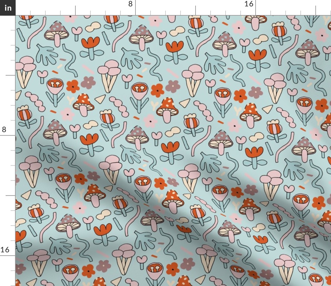 mushroom sketch pattern