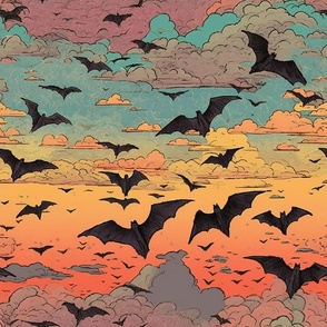 Bats of Austin Texas - Sunset