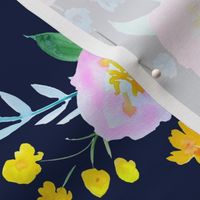 Summer Romance Floral // Navy