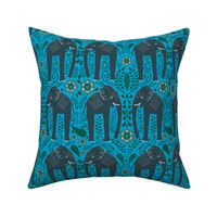 Ultra Steady Elephants on blue