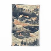 Vintage Ski Slope Grey