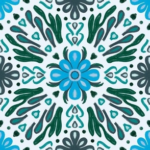 Vibrant Bloom - Pantone Ultra Steady Blues and Greens
