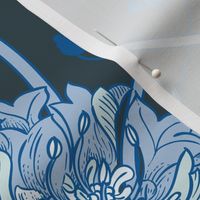 Large blue floral in Pantone's ultra steady wallpaper palette
