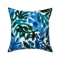 Blue Lagoon Tropical Leaves - Overlay