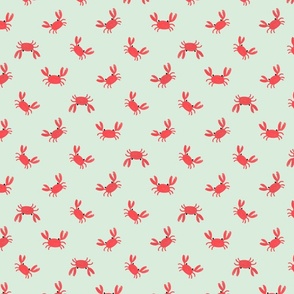 crab rotated green background
