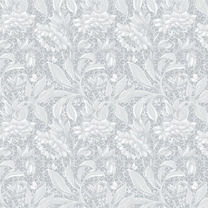 (medium) Victorian Lace Hellebore in Grey / Monochromatic / The Ultra-Steady Palette Design Challenge / medium scale / see collections