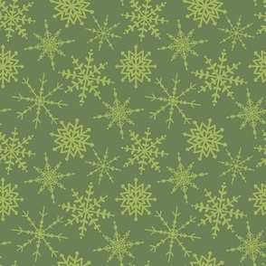 Snowflakes green