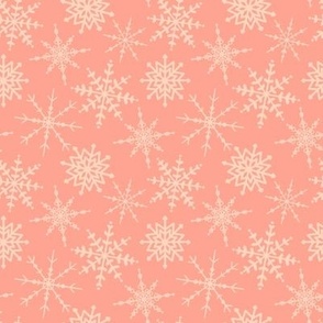 Snowflakes blush on pink