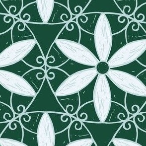 Floral Ironworks - Stamp version - Pantone Ultra-Steady Wallpaper
