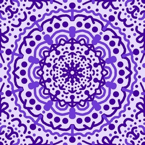 Mandala Purple Geometric Boho Pattern