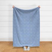 Beach House Blue Watercolor Gingham - Small Scale - Sapphire Cobalt  Checkers Buffalo Plaid Checkers