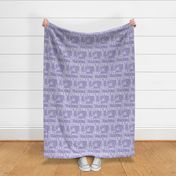 Personalised Name Fabric - Little Birdy Purple/Lavender