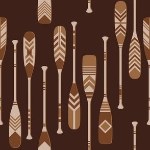 Canoe Paddles Oars | Earth Tones | Coastal and Lake | Small Scale