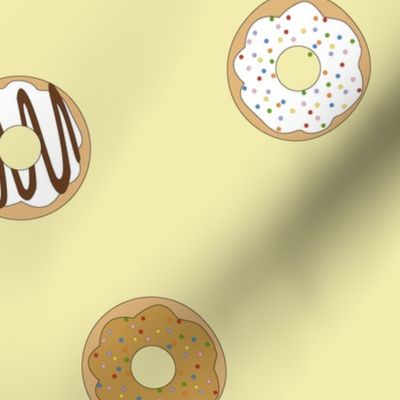 Scattered Donuts Light Yellow- Big Print-16