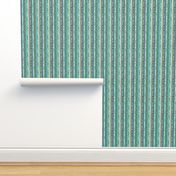 Under the sea Oceania seaweed stripes - crepe paper streamers 3 inch repeat