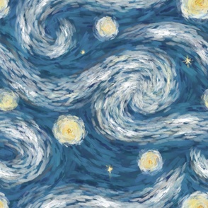 No Ai - Impressionist Starry Night