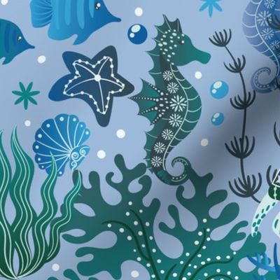 Underwater Whimsy Garden - Pantone Ultra Steady - Large version