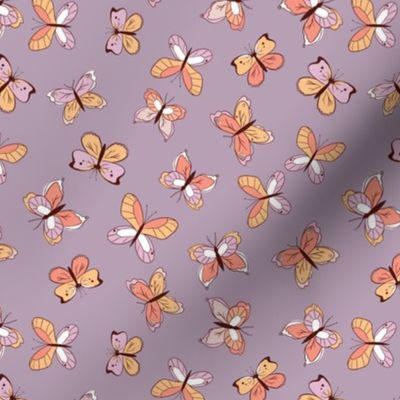 Butterflies - Woodland Dreams Collection-COLOURWAY Sweet Pastel-COLOURS-Purple and Orange BIANCA STANTON