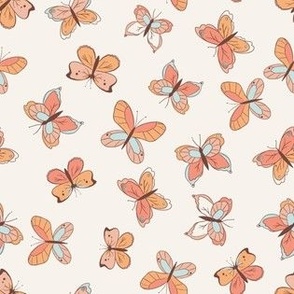 Butterflies Woodland Dreams Collection-COLOURWAY Gelato-COLOURS-orange melon pink cream -BIANCA STANTON